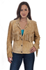 Ladies Old Rust Suede Fringe Jacket