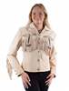 Ladies Sand Fringe and Beaded Leather Jacket