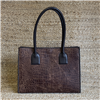 CROCO COGNAC HANDBAG
