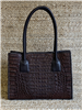 CHOCOLATE CAIMAN HANDBAG