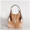 KASANA TAUPE LEATHER W/ ICE WHITE PIPING
