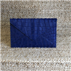 COBALT CROC EMBOSSED CLUTCH