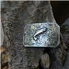 SST ENGRAVED PLAIN BUCKLE W/ TROUT
