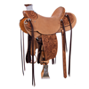 Russet 1/4 Breed 5/8 Wyo Floral Kidney Bean Ranch Saddle 