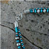 Turquoise and Silver 2 Strand Necklace