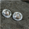 Sunset Trails Sterling Silver and Gold Horseshoe Stud Earrin