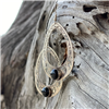 Large Western Engraved Black Onyx Pear Drop Earrings