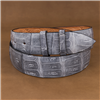 ST 1 1/2 STRAIGHT GREY GLOSS CAIMAN TAIL BELT