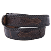 Chocolate Alligator Lacing and Tooled Billets 1 1/2" Belt