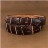 Two Tone Chestnut Alligator Tapered Belt