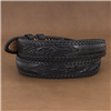 Black American Alligator Hand Tooled Lace 1 1/4" Belt