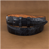 Navy Gloss Alligator 1 1/4" Belt