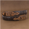 Chocolate Caiman Tooled Billets 1 1/4" Belt