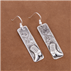 Sterling Silver Boot Bar Earrings