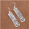 Sunset Trails Sterling Silver Cactus Bar Earrings