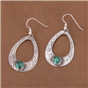 Malachite Pear Earrings