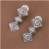 Silver Square Earrings 