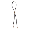 JJ Arrowhead Black Braided Bolo w/ 14K Elk