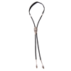 JJ Arrowhead Black Braided Bolo w/ Bison