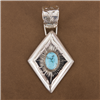 Sunset Trails Turquoise Diamond Pendant