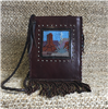 BEADED CROSS BODY BURG GREY NAT CROSS