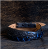 Navy Two Tone Alligator Tooled Billets Tapered Belt