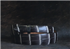 Two Tone Black and White Tapered Belt