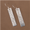 Engraved Bar Earrings 