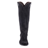 LADIES 17-2 DARK CHOCOLATE SUEDE COVERED SIDE SEAM 1/2 BROWN BS COWBOY BOOT