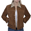 LADIES CINNAMON BOAR SUEDE JEAN JACKET 