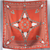 Squash Blossomed Red Shorty100% Satin Silk Scarf - Shorty
