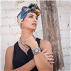Headdress Black Long Tall 100% Twill Silk Scarf