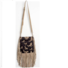WINE GIDDYUP FRINGED CROSSBODY HANDBAG