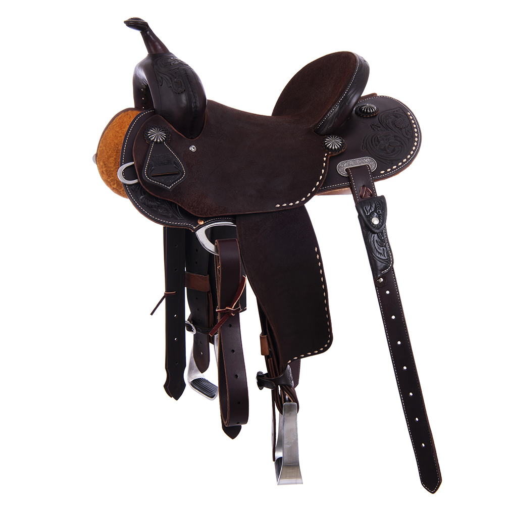 Chocolate 1/2 Breed D Daisy Natural Buckstitch Corner Round 