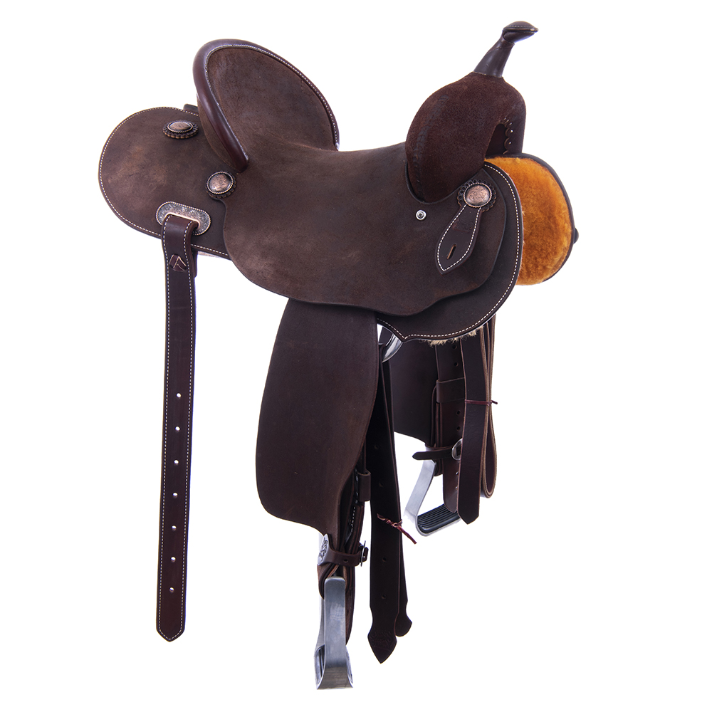 Chocolate Roughout Pencil Roll round Barrel Saddle