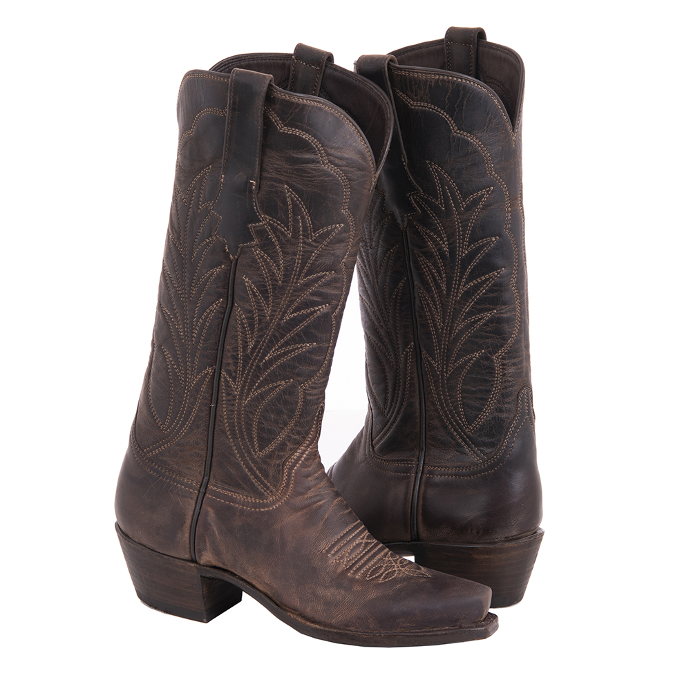 Ladies 11" Tobac Goat Winn Cowboy Boots