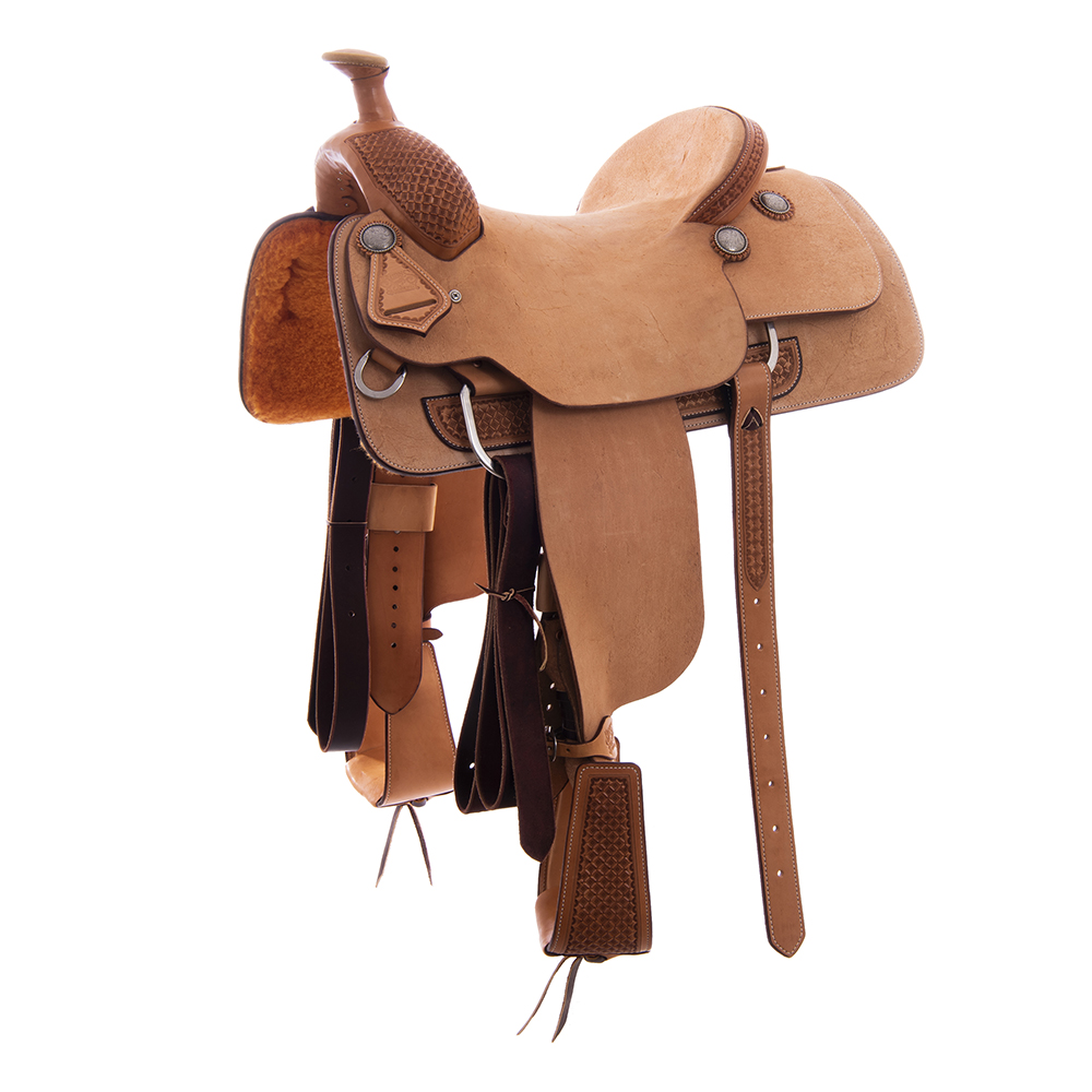 Burns Russet Team Roper Saddle