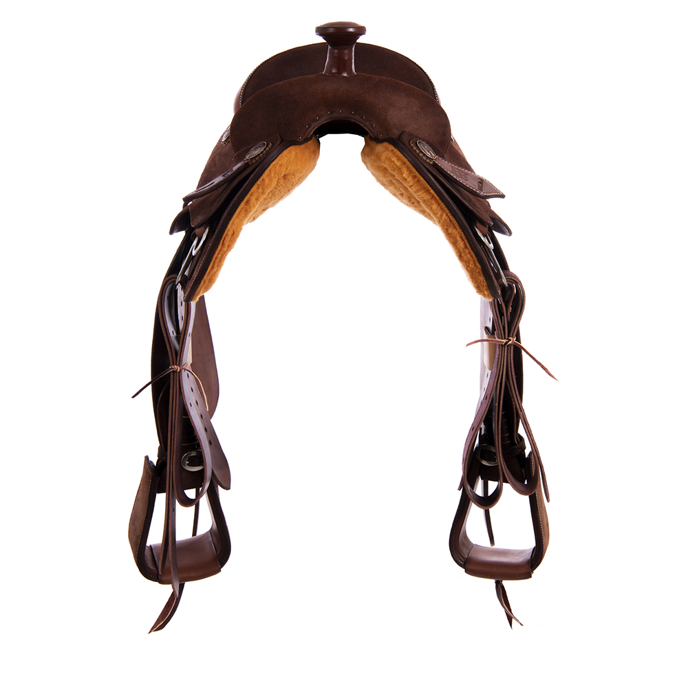 Burns Chocolate RO Rope Saddle - Conventional - No Tooling 