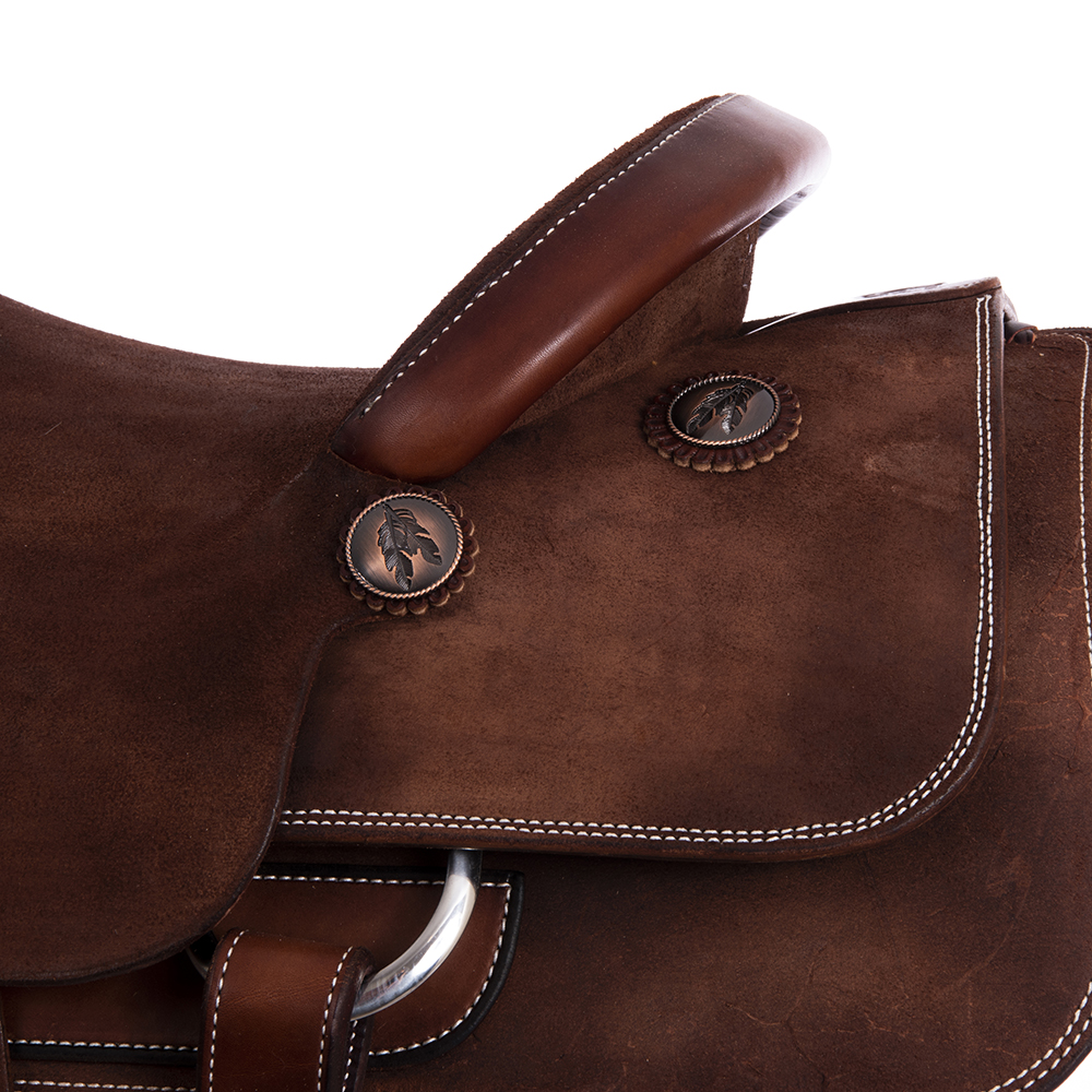 Burns Chocolate RO Rope Saddle - Conventional - No Tooling 