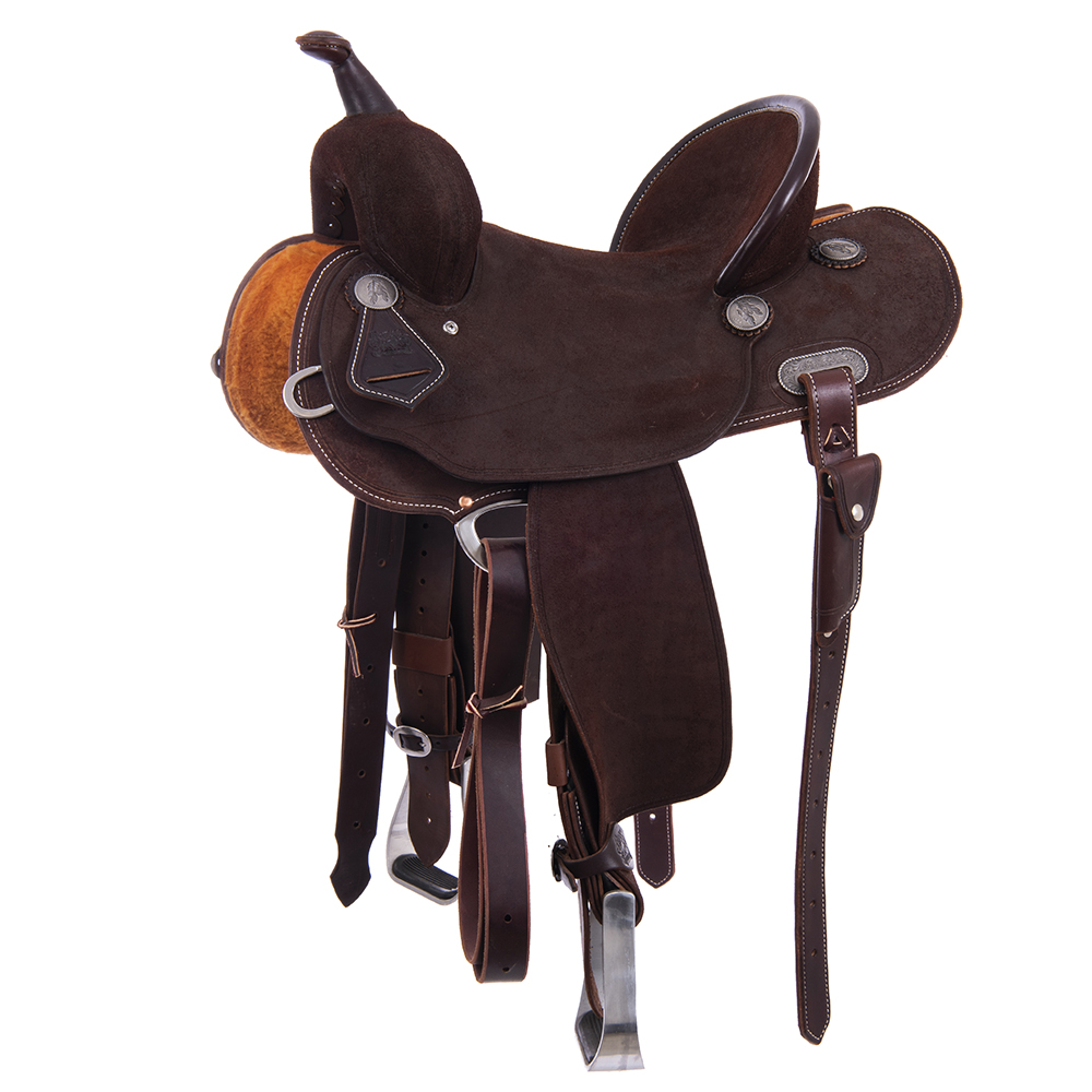 Chocolate RO Beadline Round Barrel Saddle