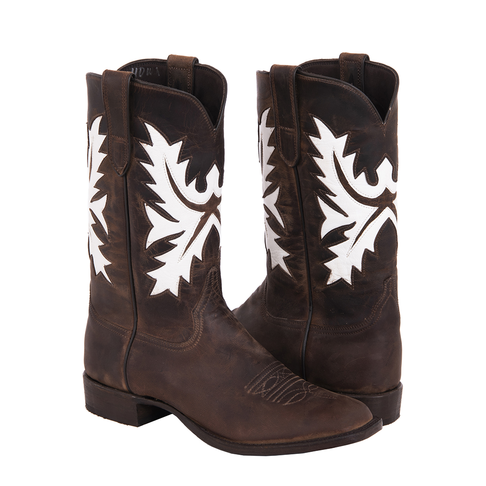 Mens inlay cowboy boots best sale