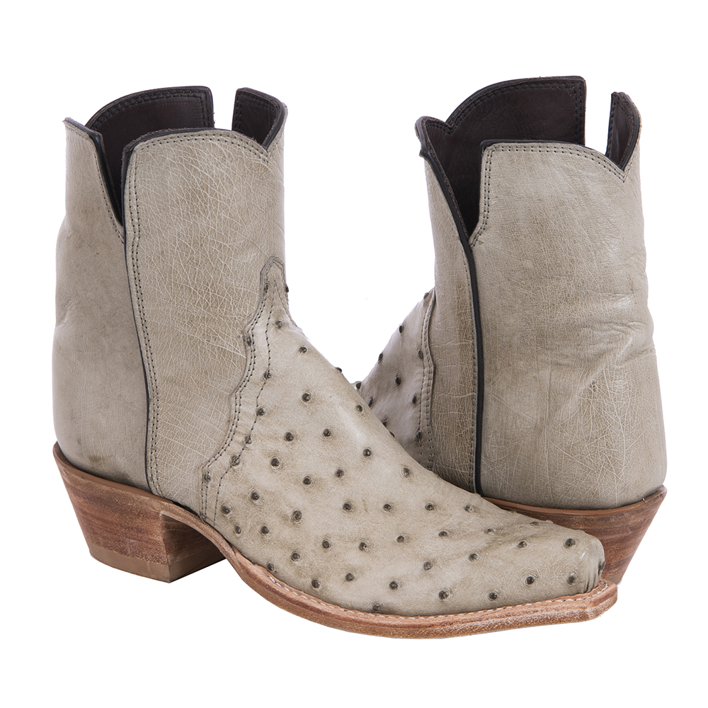 Ladies Mist Ostrich Short Boots