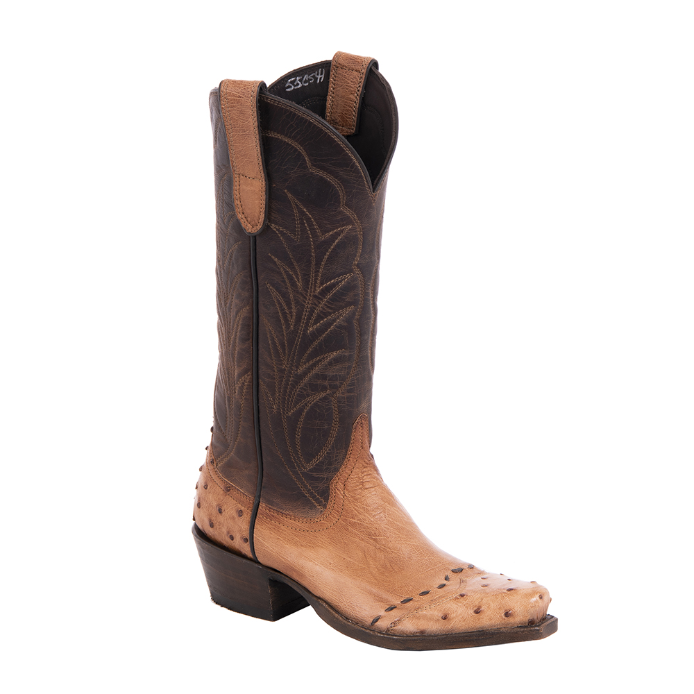 Ladies 13" Canella Goat Ostrich Tipped Cowboy Boots