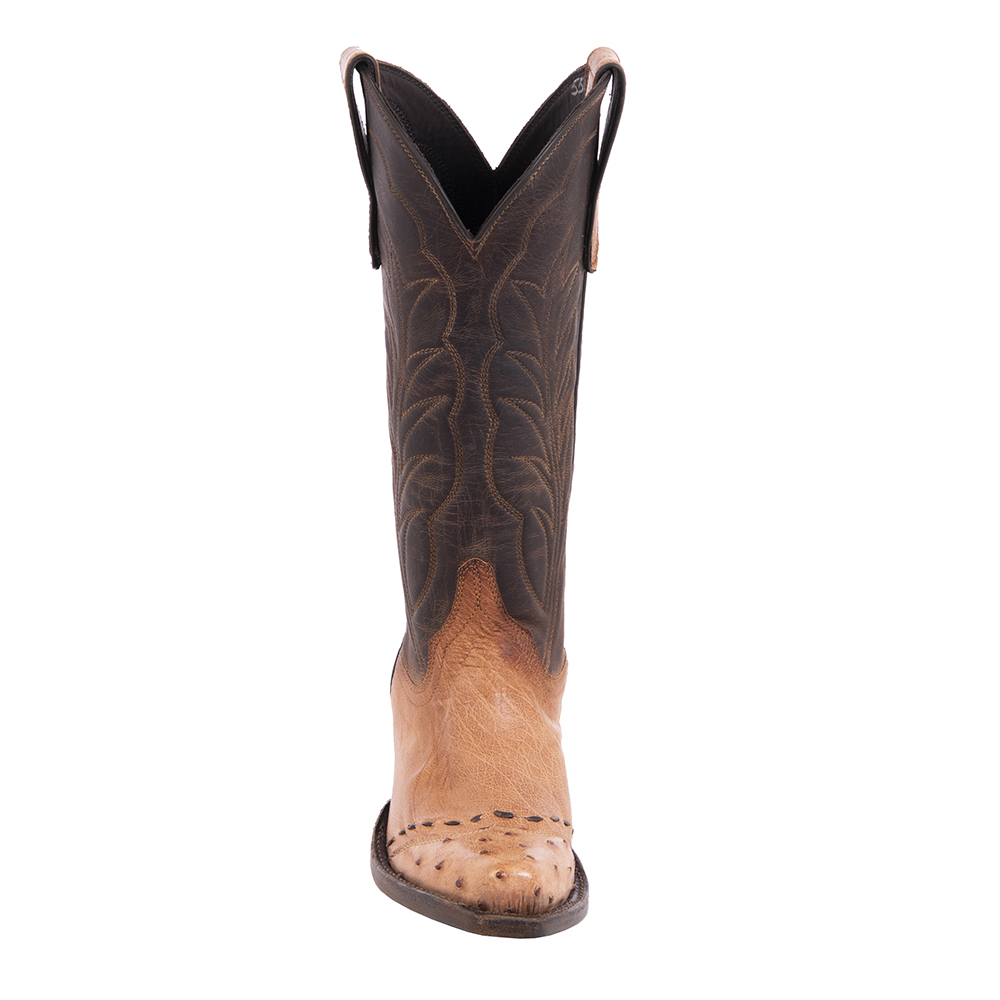 Ladies 13" Canella Goat Ostrich Tipped Cowboy Boots