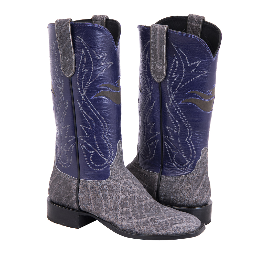 Ladies 13" Elephant Purple Extreme Inlay Cowboy Boots