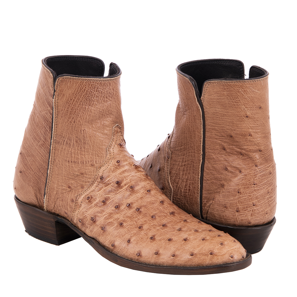 Mens Short Zip Brandy Brucito FQ/Brandy Brucito Smooth Ostrich