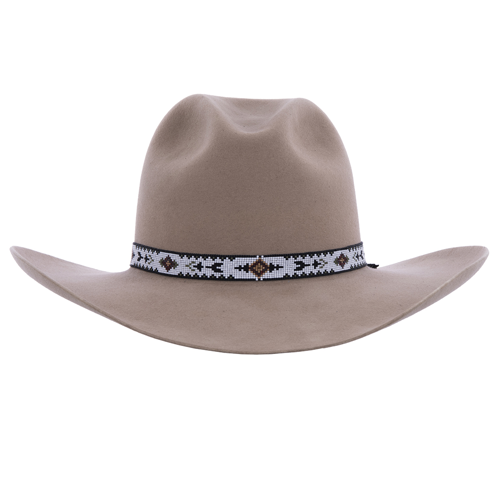 13 Wide White Hatband w/Black, Green, Picasso Red