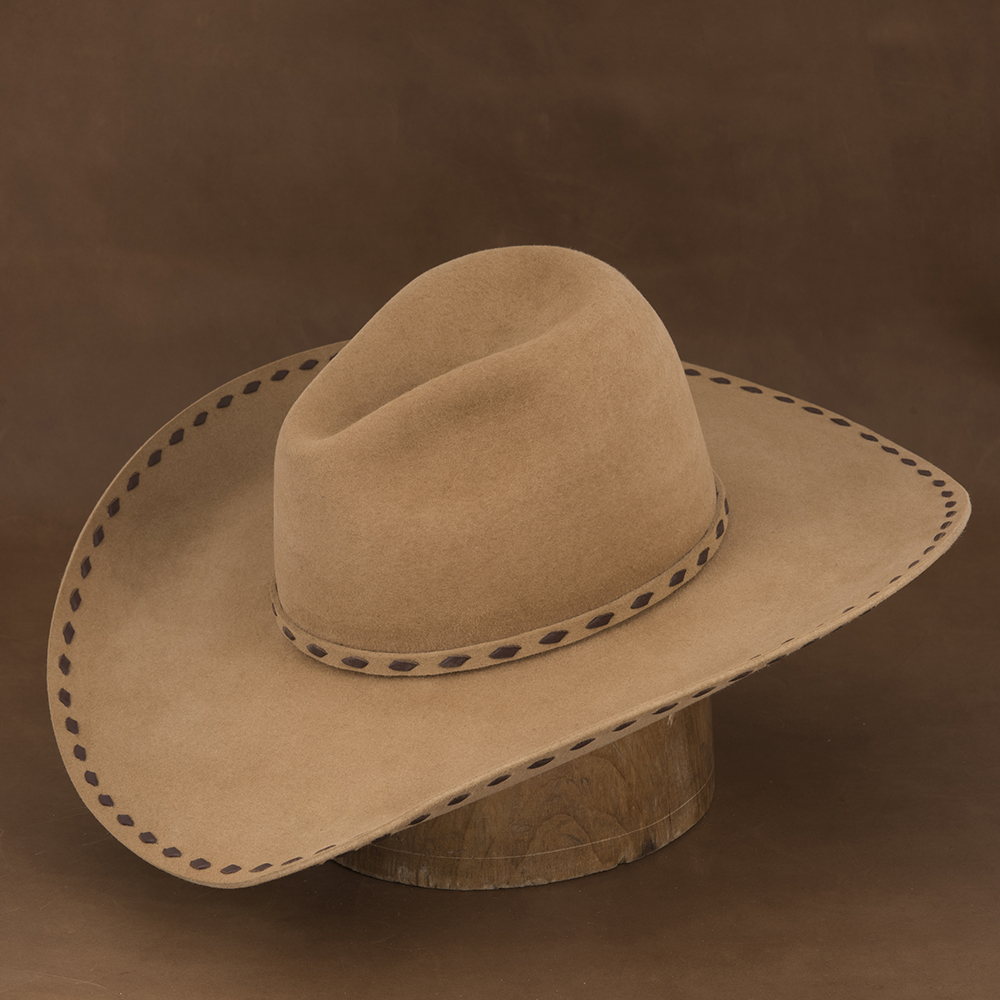 LOW GUS BELLY CURL CARMEL BROWN BUCK STITCHED