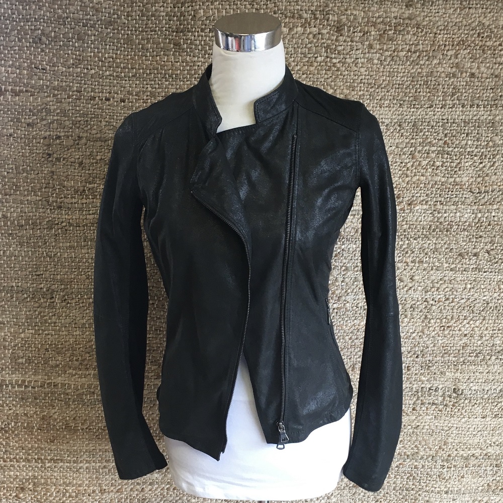 LADIES LAMB SUEDE MOTO JACKET
