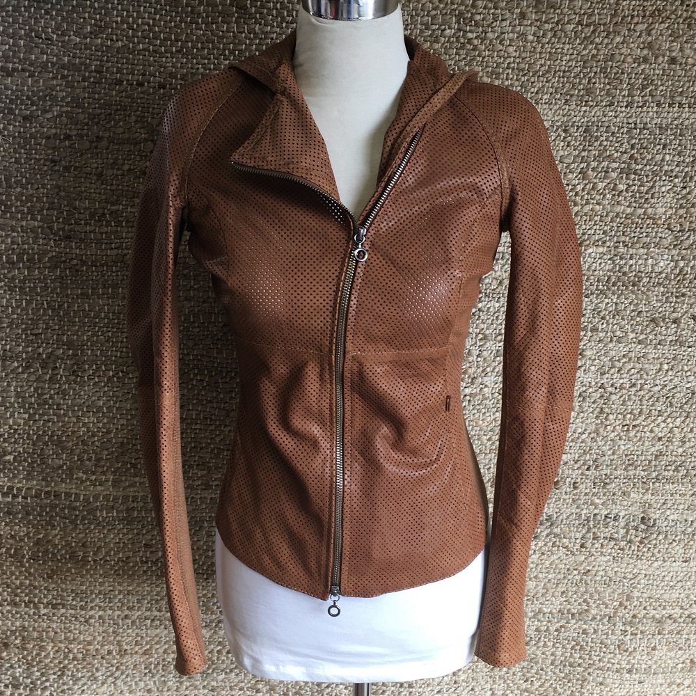 WOMEN'S PERFERATED JACKET WITH HOOD